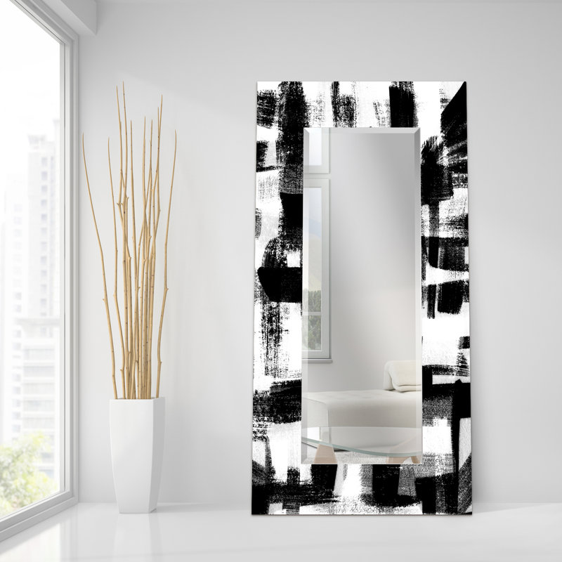 17 Stories Ston Easton Abstract Beveled Full Length Mirror & Reviews